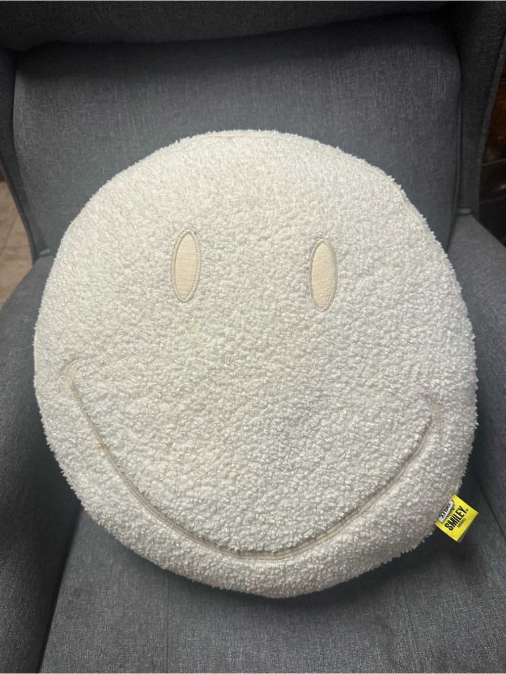 Boucle Smiley Get Cushy Cushion by Smiley